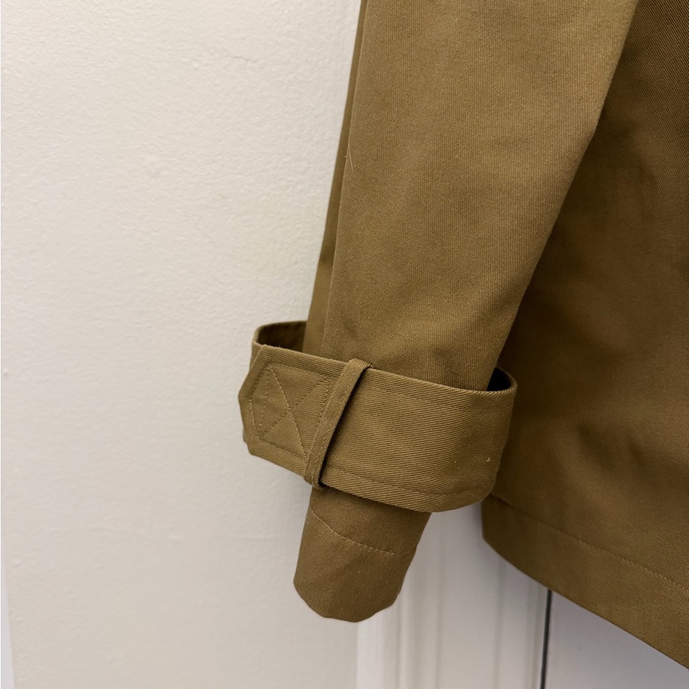 Olive Double-Breasted Trench Jacket - Women - Picture 5 of 5